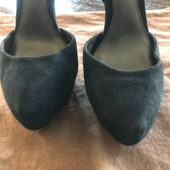 Elie Tahari Paris Blk Suede Leather Slingback - Picture 6 of 8